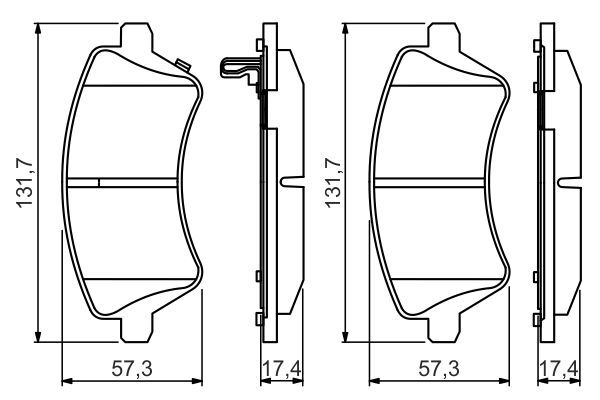 BOSCH 0986495243 Brake Pad Set For Disc Brake Front Fits Toyota Corolla