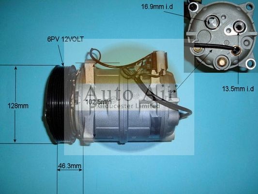 AUTO AIR 14-9647P Air Conditioning Compressor Fits Volvo C70 S70 S80 V70 850