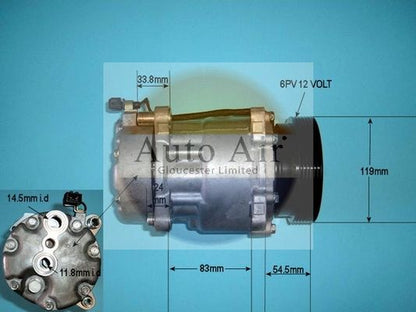 AUTO AIR 14-1100P Air Compressor A/C Air Con Air Conditioning Fits Ford Seat VW
