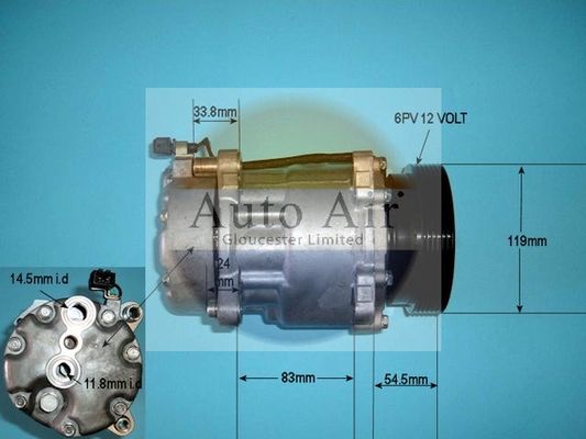 AUTO AIR 14-1100P Air Compressor A/C Air Con Air Conditioning Fits Ford Seat VW