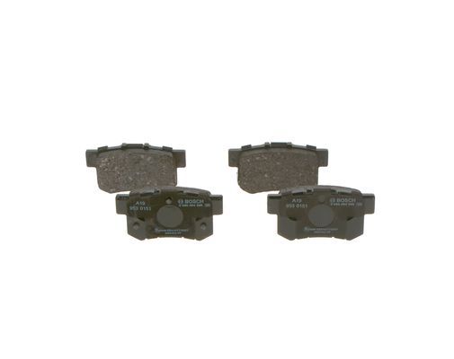 BOSCH 0986494358 Brake Pad Set For Disc Rear 15.5mm Thickness Fits Fiat Honda