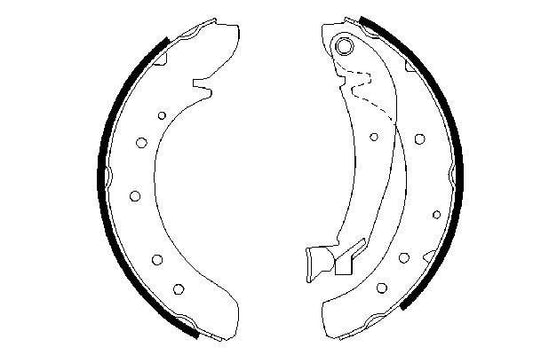 BOSCH 0986487522 Brake Shoe Set Rear 57mm Width Fits Citroën Fiat Peugeot