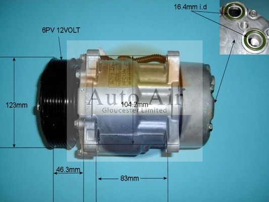 AUTO AIR 14-7486P Air Conditioning Compressor A/C Fits Citroen Fiat Peugeot