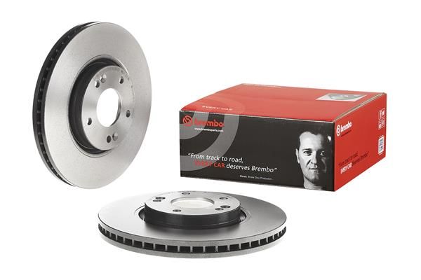 2x BREMBO 09.A532.21 Brake Disc Front Internally Vented Braking Fits Hyundai Kia