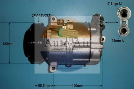 AUTO AIR 14-0333P Air Compressor A/C Air Conditioning Fits Saab Vauxhall