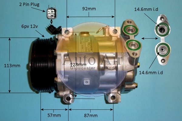 AUTO AIR 14-0073P Air Conditioning Compressor Fits Volvo S60 S80 V50 V60 V70