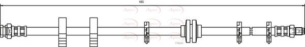 APEC HOS3226 Brake Hose Front Left N/S Passenger Side Fits Fiat Barchetta Punto