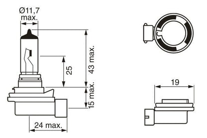 Bosch 1 987 302 081 Spotlight Bulb Fits Alpina Audi BMW Chevrolet Citroen Fiat