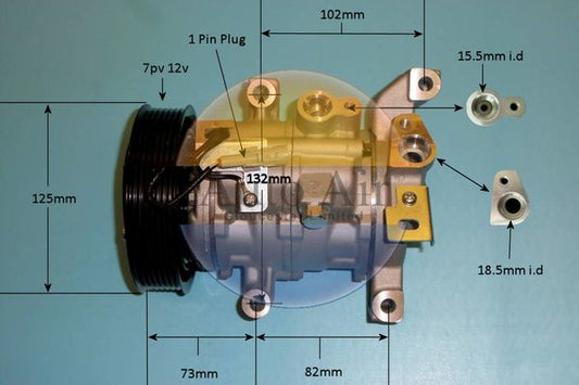 AUTO AIR 14-4447P Air Compressor A/C Air Con Air Conditioning Fits Toyota Hilux
