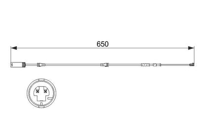 BOSCH 1987473513 Brake Pad Wear Warning Contact Front Fits BMW 1 Series 3 Series