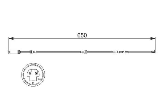 BOSCH 1987473513 Brake Pad Wear Warning Contact Front Fits BMW 1 Series 3 Series