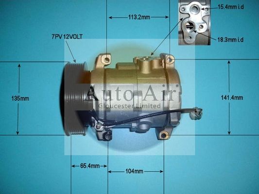 AUTO AIR 14-6213P Air Compressor A/C Air Con Air Conditioning Fits Honda Accord