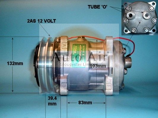 AUTO AIR 14-1188 Air Conditioning Compressor A/C Air Con Replacement 12V Voltage