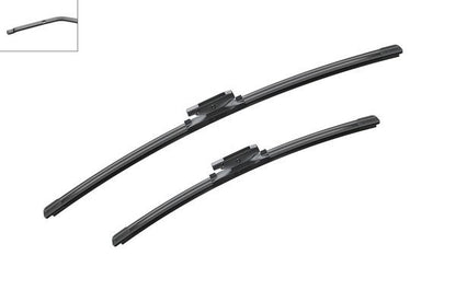 2 x BOSCH AEROTWIN A182S Flat Wiper Blades (Pair) 600/450mm Fits Renault