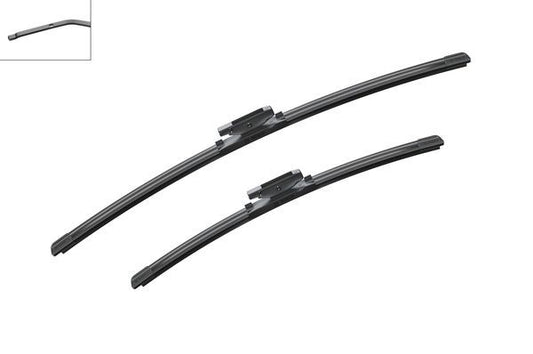 2 x BOSCH AEROTWIN A182S Flat Wiper Blades (Pair) 600/450mm Fits Renault