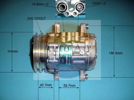 AUTO AIR 14-7170 Air Conditioning Compressor A/C Air Con Replacement 12V Voltage