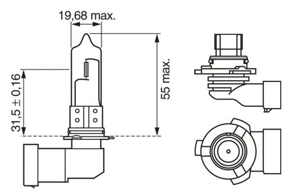 Bosch 1 987 302 807 Spotlight Bulb Fits Alfa Romeo Alpina Audi BMW Cadillac