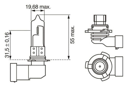 Bosch 1 987 302 807 Spotlight Bulb Fits Alfa Romeo Alpina Audi BMW Cadillac
