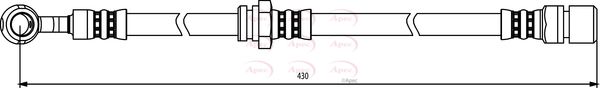 APEC HOS3818 Brake Hose Front Right O/S Fits Nubira Daewoo Lacetti Nubira