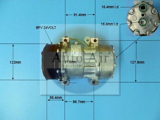 AUTO AIR 14-8215P Air Conditioning Compressor A/C Air Con Replacement Repair