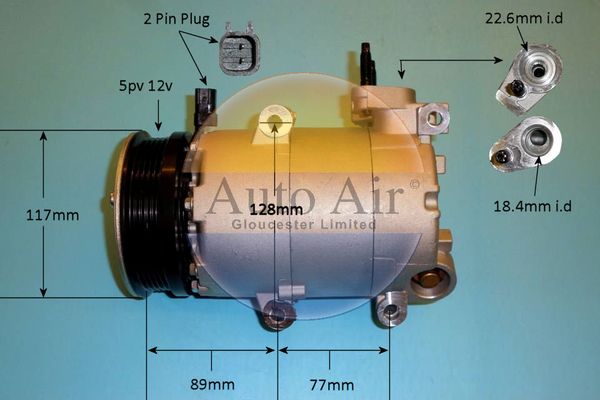 AUTO AIR 14-7955P Air Compressor A/C Air Con Air Conditioning Fits Ford Focus