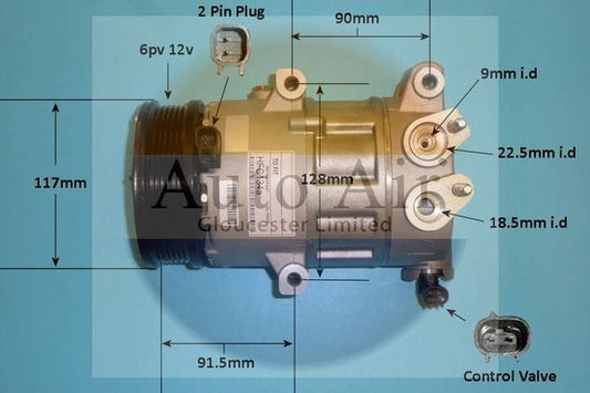 AUTO AIR 14-0294P Air Conditioning Compressor A/C Air Con Replacement Fits Ford