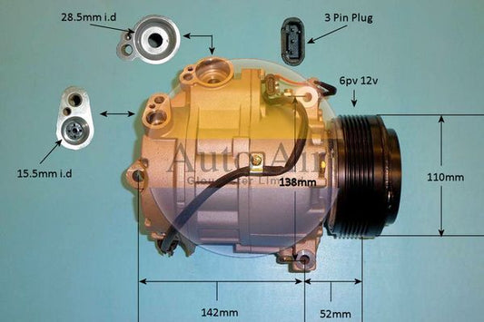 AUTO AIR 14-9792P Air Compressor A/C Air Con Air Conditioning Fits BMW X5
