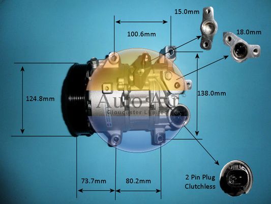 AUTO AIR 14-0295P Air Compressor A/C Air Con Air Conditioning Fits Toyota