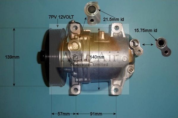AUTO AIR 14-2064P Air Compressor A/C Air Conditioning Fits Nissan Navara
