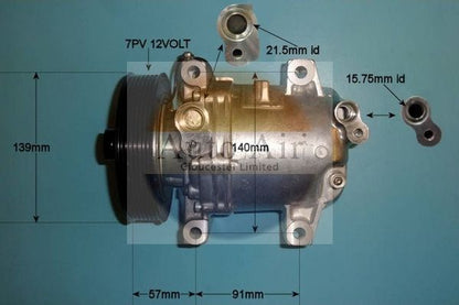 AUTO AIR 14-2064P Air Compressor A/C Air Conditioning Fits Nissan Navara