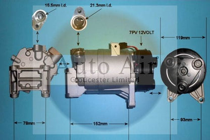 AUTO AIR 14-1463P Air Compressor A/C Air Conditioning Fits Nissan Murano