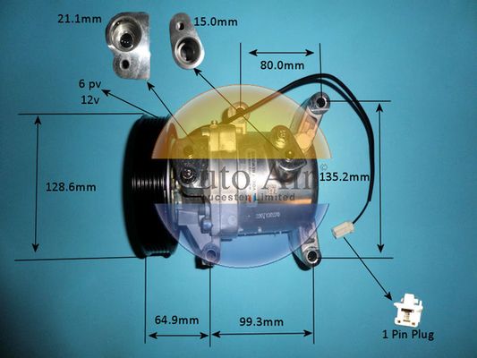 AUTO AIR 14-0818P Air Compressor A/C Air Con Air Conditioning Fits Mazda Mazda3
