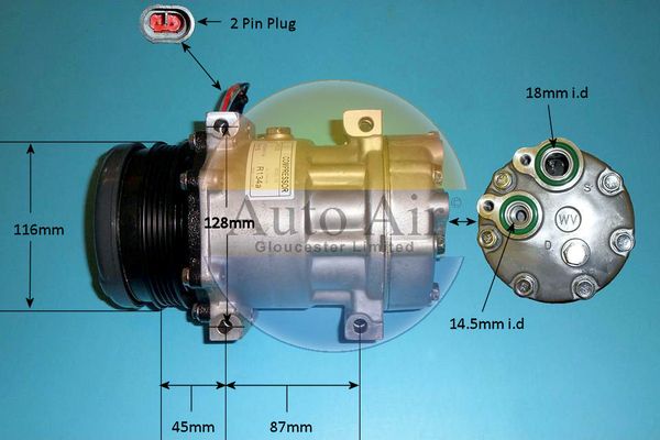 AUTO AIR 14-8148P Air Conditioning Compressor A/C Air Con Replacement Repair