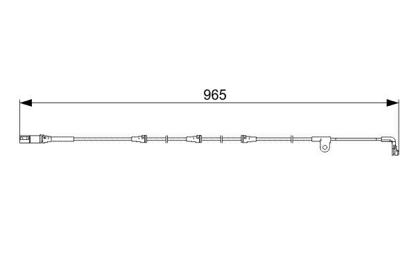 BOSCH 1987473027 Brake Pad Wear Warning Contact Front 965mm Length For BMW X5 X6