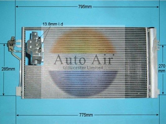 AUTO AIR 16-8916 Air Conditioning Condenser A/C Air Con Fits Mercedes-Benz