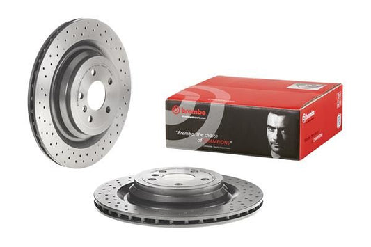 2x BREMBO 09.A961.21 Brake Disc Rear Vented Fits Mercedes M-Class GLE GL-Class