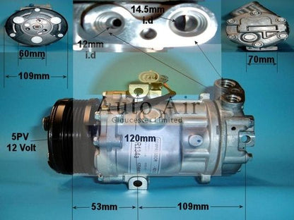 AUTO AIR 14-4396P Air Compressor A/C Air Con Air Conditioning Fits Vauxhall