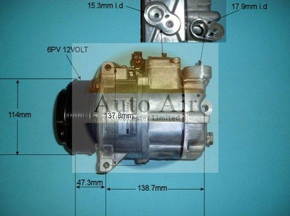 AUTO AIR 14-9740 Air Conditioning Compressor Fits Land Rover Range Rover