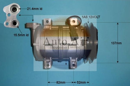 AUTO AIR 14-0052 Air Compressor A/C Air Conditioning Fits Ford Cortina Estate