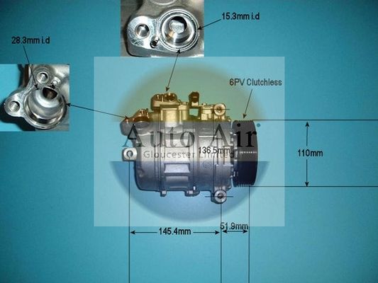 AUTO AIR 14-9752 Air Conditioning Compressor Fits BMW 3 Series 5 Series 6 Series