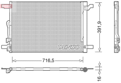 Air Conditioning Condenser Fits Audi Q2 Q3 Seat Arona Skoda VW DENSO DCN32024