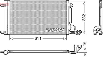 Air Conditioning Condenser Fits Audi A1 Seat Ibiza Skoda Fabia VW DENSO DCN02034