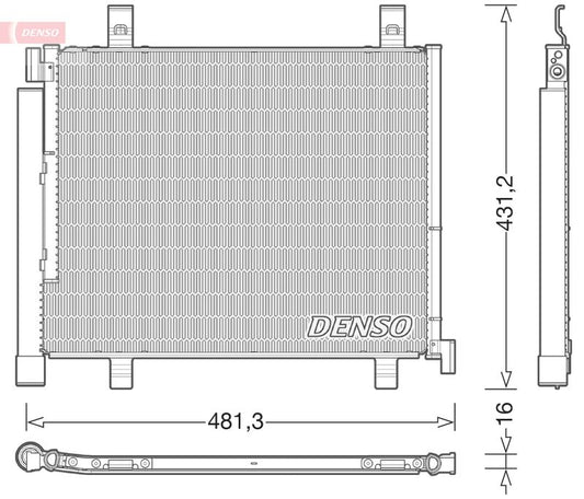Air Conditioning Condenser Fits Seat Mii Skoda Citigo VW Load Up DENSO DCN32023
