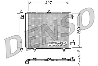 Air Conditioning Condenser Fits Citroën C2 C3 DS3 DS Opel Peugeot DENSO DCN21009