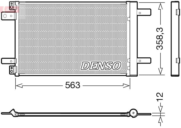 Air Conditioning Condenser Fits Citroën Berlingo DS Opel Peugeot DENSO DCN21032