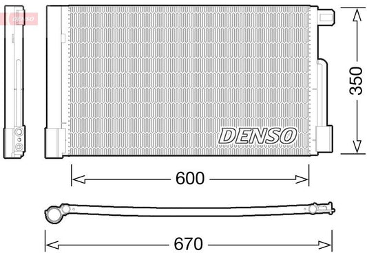Air Conditioning Condenser Fits Alfa Romeo Citroën Nemo Fiat Opel DENSO DCN01004