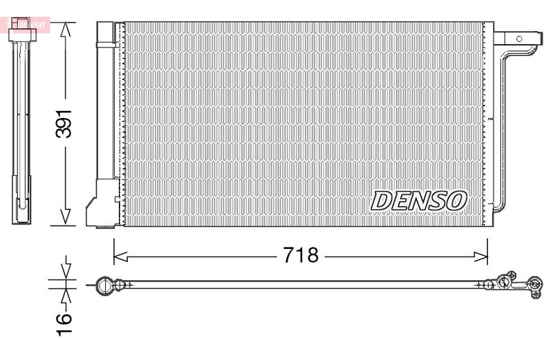 Air Conditioning Condenser Fits Ford C-Max Focus Grand C-Max DENSO DCN10028