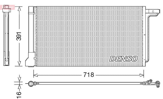 Air Conditioning Condenser Fits Ford C-Max Focus Grand C-Max DENSO DCN10028