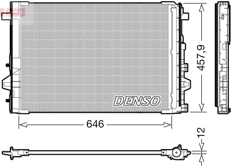 Air Conditioning Condenser Fits Mercedes-Benz A-Class B-Class CLA DENSO DCN17059
