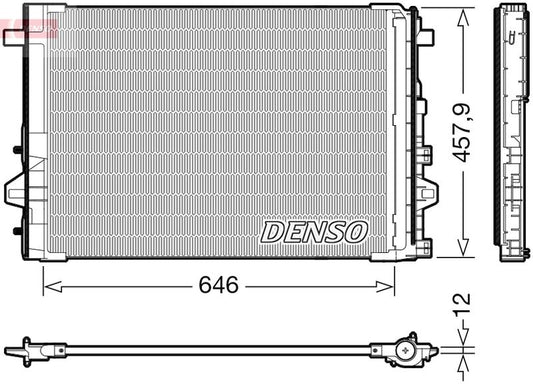 Air Conditioning Condenser Fits Mercedes-Benz A-Class B-Class CLA DENSO DCN17059